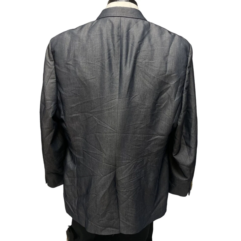 Abrigo Deportivo Ralph Lauren Acero Azul Plata PIEL DE TIBURÓN Chaqueta Blazer Rayón MODERNO Foto 3 de 4