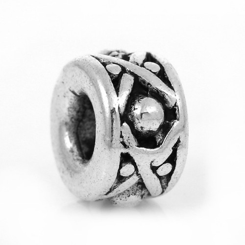 Cuentas espaciadoras de plata 8 mm cuentas chapadas en plata antiguas B7397 - 10, 20 o 50 piezas - Imagen 5 de 7