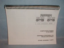 Ferrari  308 GTS GTB FACTORY PARTS MANUAL  with Exploded Views and Part #'s