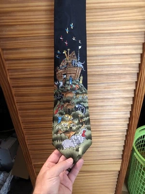 Noah’s Ark, Silk Tie, Steven Harris  - Image 1 of 3