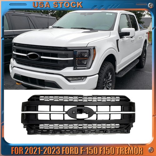 For 2021-2023 Ford F-150 F150 Tremor Front Bumper Grille w/ Oxford White Inserts