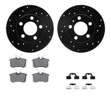 For Volkswagen Jetta 99-15 Brake Kit eLINE Series Drilled & Slotted Rear Brake