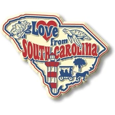 "Love from South Carolina" Vintage State Magnet by Classic Magnets
