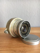 Soviet lens INDUSTAR - 22 Red P 50 mm f/3.5 Mount M39 For camera Zorki .v21