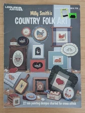 Milly Smith's Country Folk Art by Leisure Arts Cross Stitch Pattern Booklet 1983
