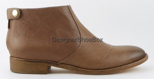 $200 KENNETH COLE SMITH Taupe Leather Designer Casual Comfort Ankle Boots 6 - Picture 2 of 4