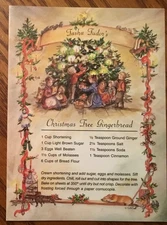 MINT 1990 Vintage Tasha Tudor Christmas Tree Corgi Gingerbread CARD Jenny Wren