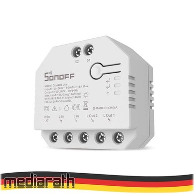SONOFF DUAL R3 LITE 2 Kanal WiFi Smart Switch Tasmota 15 - Alexa - iobroker