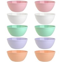 10Er Set MüSlischale MüSlischüSsel Schale SchüSsel Kunststoff Plastik Bunt
