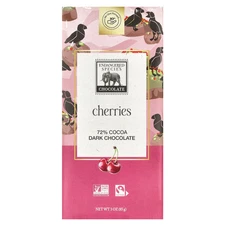 Cherries Dark Chocolate, 72% Cocoa, 3 oz (85 g)