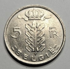 1978 Belgium Five 5 Francs - Dutch Text - Belgian Coin - Copper Nickel - World