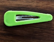 Vintage 1980s Bright Green Hair Barrette Snap Clip