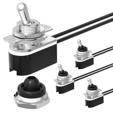 RVBOATPAT 4PCS Waterproof Toggle Switch 12V, SPST 2 Pin On Off Heavy Duty DC ...