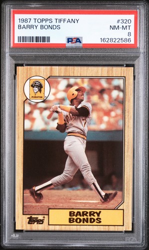 1987 Topps Tiffany #320 Barry Bonds PSA 8