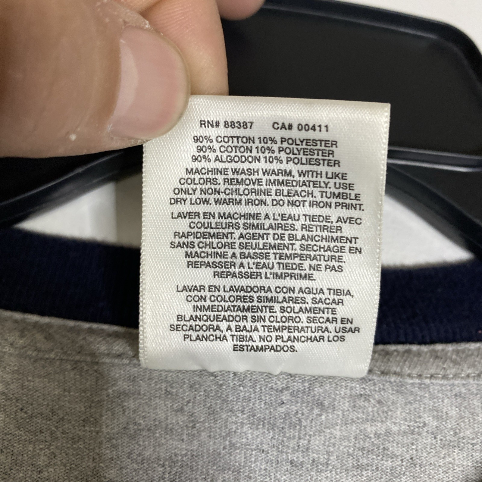 Vtg 90s Y2K Adidas T Shirt Made In USA 3 Stripes Mens Large Heathered Grey L thumbnail 4