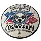 Vintage Rolex Luxury Watches Porcelain Sign - Cosmograph Store Gas Pump Sign