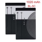 2 Pack BL-5C Li-ion Battery 1020mAh 3.7v  Replacement for Radio, Speaker, Camera