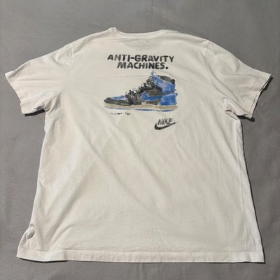 Jordan TShirt 2XL White Anti-Gravity Machines Air Jordan High Nike Graphic