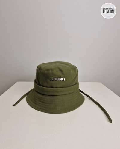 Jacquemus Le Bob Gadjo Bucket Hat Khaki Green 58cm Brand New Authentic RRP £115 - Picture 11 of 11