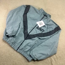 US Army IPFU Jacket Large Regular JWOD Skillcraft Nylon Windbreaker Gray