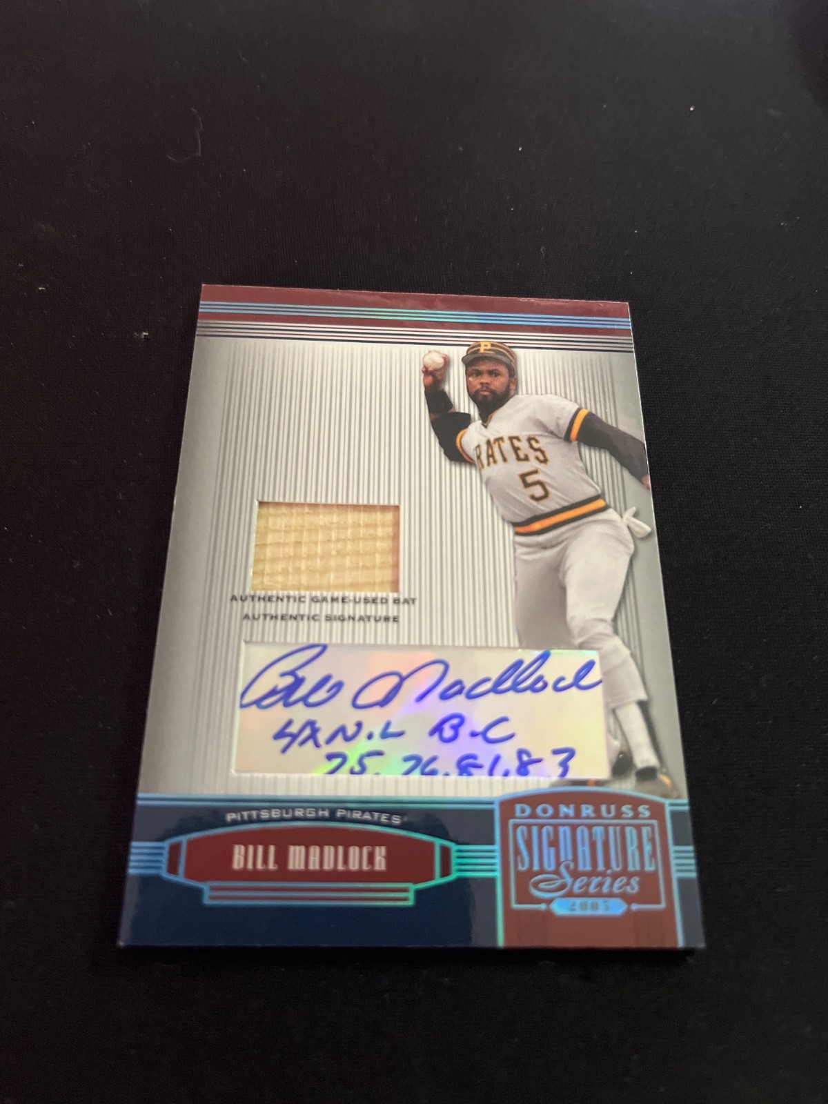 2005 Donruss Signature Series - Game Used Bat/Personalized Auto /25 BILL MADLOCK