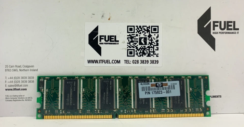 Infineon  128MB  DDR ram memory module  PC-2100 -  HYS64D16000GU-7-A - Image 3 of 3