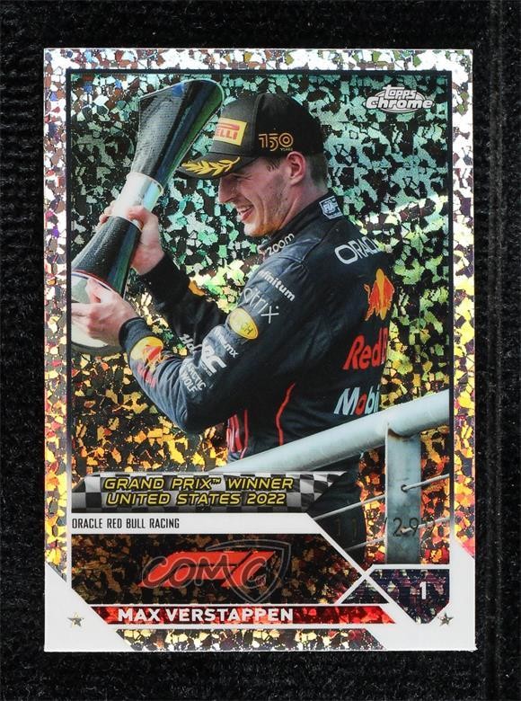 2023 Topps Chrome Formula 1 Mini-Diamond Refractor /299 Max Verstappen #162 0n3k