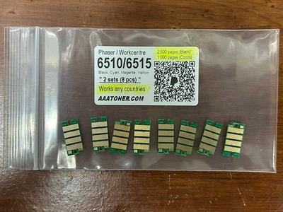 8 Toner Chip (3484 ~ 3483) for Xerox Phaser 6510, WC 6515 Printer Refill