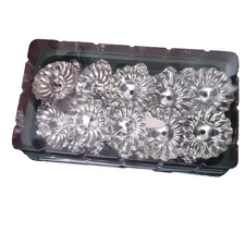 VTG Aluminum Candle Bobeches Silver Fluted Drip Protectors – Set of 12 Clip On