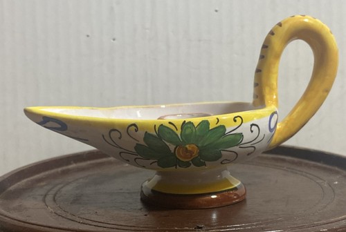 "Mini candelabro italiano DERUTA pintado a mano Aladdin Palermo 5"" x 2,75""" - Imagen 8 de 20