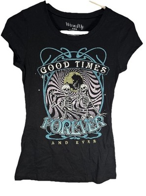 Skeletons Good Times Forever And Ever T-Shirt Love Women's Juniors Small Top