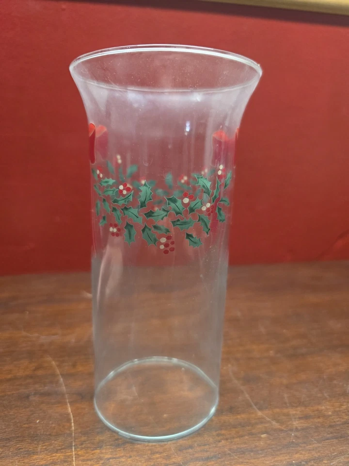 7"x 3" CYLINDRICAL w/ FLARED TOP CHIMNEY CLEAR GLASS CANDLE COVER - Image 2 of 4