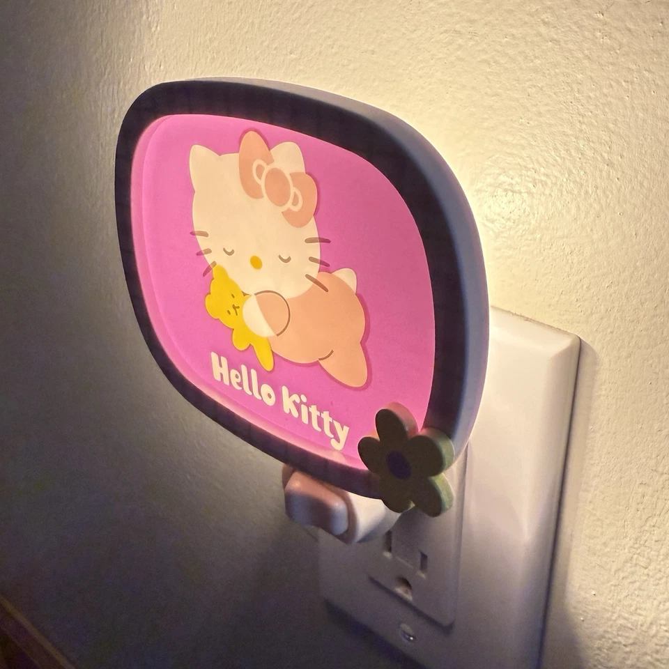 Enchufe de pared vintage SANRIO Hello Kitty luz nocturna pastel guardería habitación infantil Y2K Foto 4 de 4