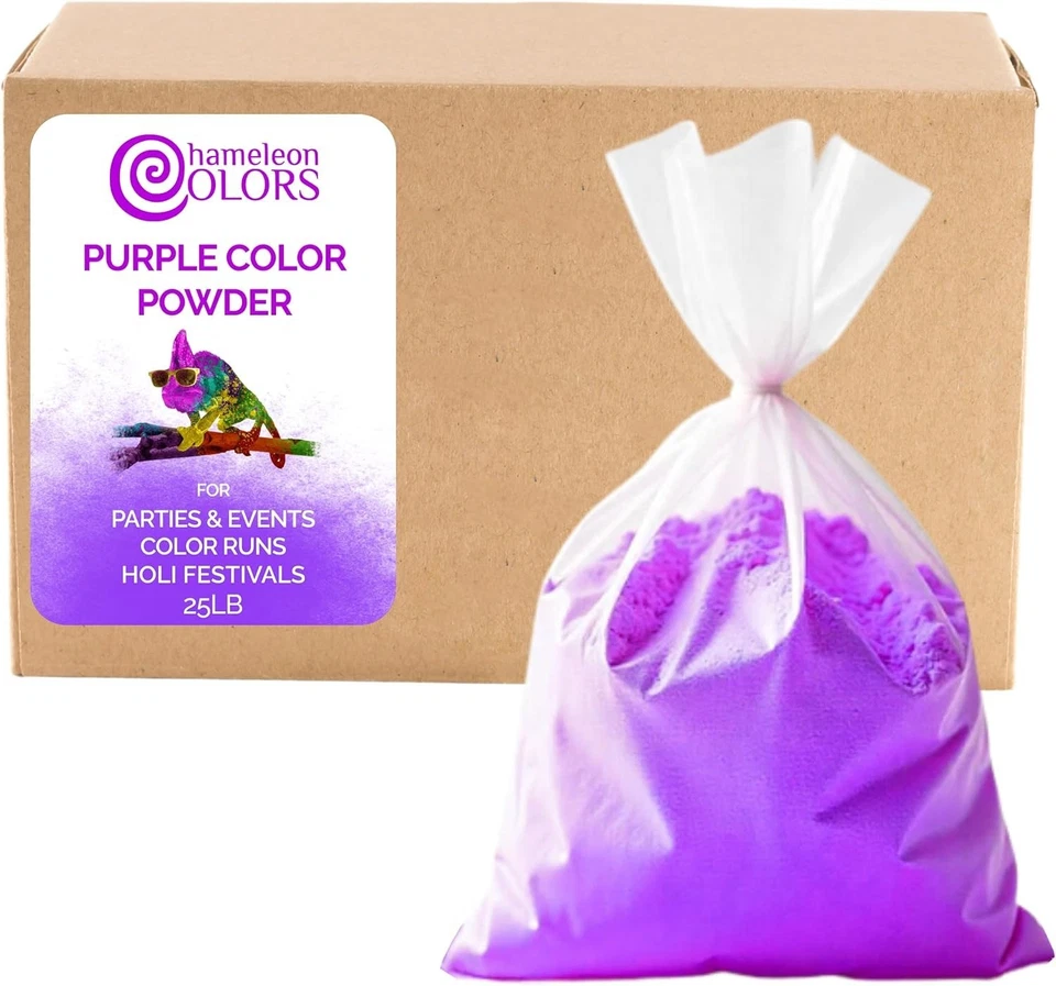 Vibrant 25 lb Purple Color Powder - Perfect for Fun Runs, Gender Reveals & More - Image 3 of 4