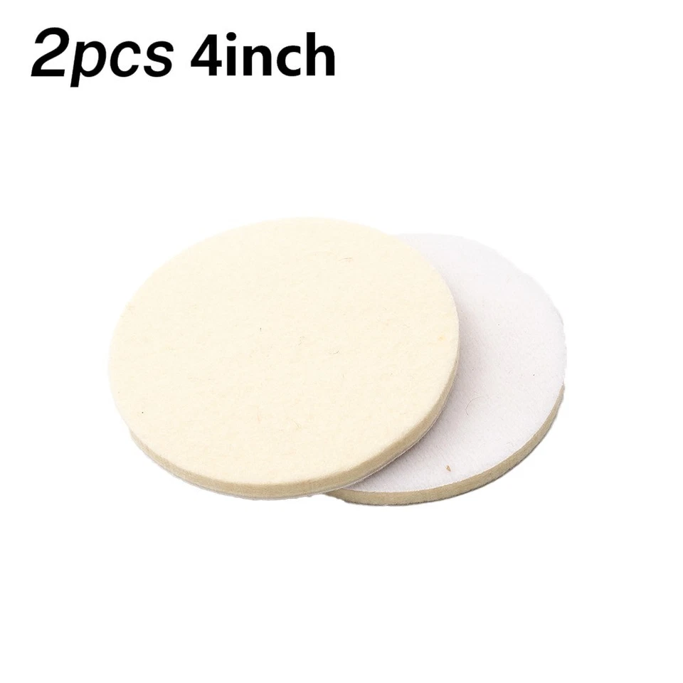 High quality Wool Felt Polishing Pad Wheel for Glass Stainless Steel Pack of 2 - Image 2 of 4