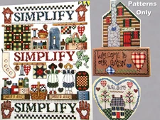Shaker Simplify Sampler Welcome To Our Cabin Welcome House CROSS STITCH PATTERNS