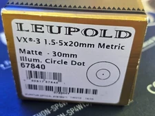 Leupold VX 3 1-5-5x20. Matte 1inch. Model 67840 Circle RED DOT  NOS ON SALE