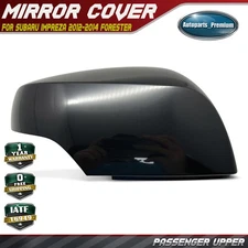 Passenger Mirror Cover Cap Smooth Black for Subaru Impreza Forester XV Crosstrek