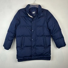 Lands End Down Puffer Coat Boys Large 12 Warm Cozy Ski Winter Jacket No Hood