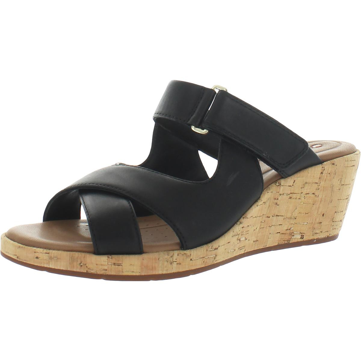 Женские босоножки-горки Unstructured by Clarks Un Plaza черного цвета средний размер 65 BM 4287 14890₽