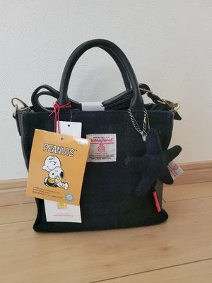 Sac fourre-tout Snoopy Harris Tweed 2WAY Shimamura Limited Shoulder Bag Star ... - Photo 1/3