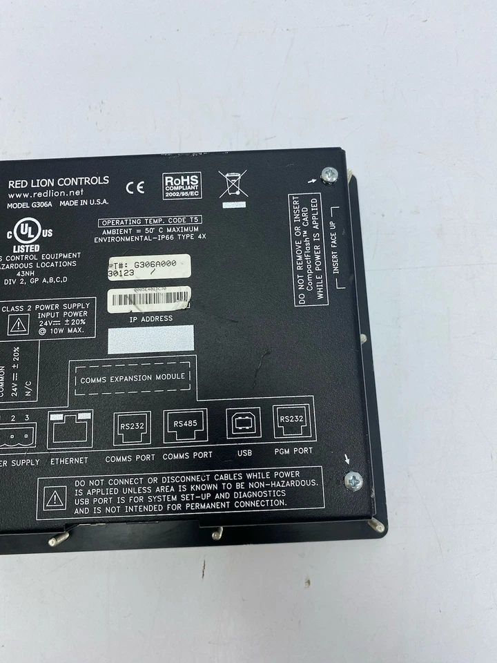 Red Lion Controls G306A000 Operator Interface Panel G306A - Image 4 of 4