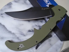 Cold Steel Espada XL Folding Bowie HUGE Pocket Knife CS62MGCODBK Aus-10 OD G10