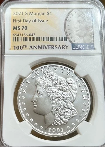 2021-S Morgan Silver Dollar NGC MS70 First Day Issue