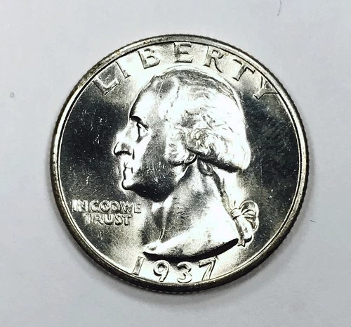 1937 S WASHINGTON QUARTER! GEM BU+++! RARE HIGH GRADE EXAMPLE! WOW! NR#G3539