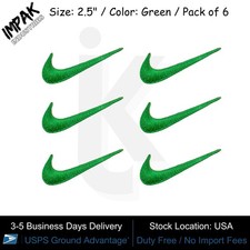 Iron On Embroidery Patch Green Embroidered Swoosh Logo Patch Pack of 6