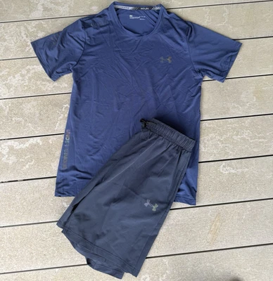 Under Armour Shirt und Hose blau xl reflektierend - Bild 1 von 4