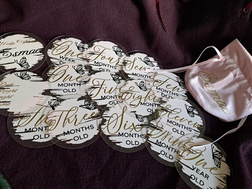 Personalisierte Acryl Baby Meile Steinscheiben - Bild 3 von 4
