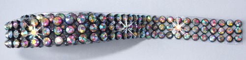 1m 3mm 3STRIP IRON-ON CHATON CRYSTAL diamante BLING REEL ribbon WEDDING clothing - Picture 12 of 13
