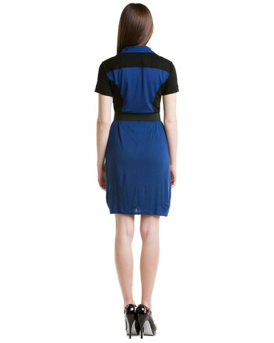 NWT $188 BCBGMAXAZRIA Jersey Knit Winifred Belted Dress SMALL - Picture 3 of 4